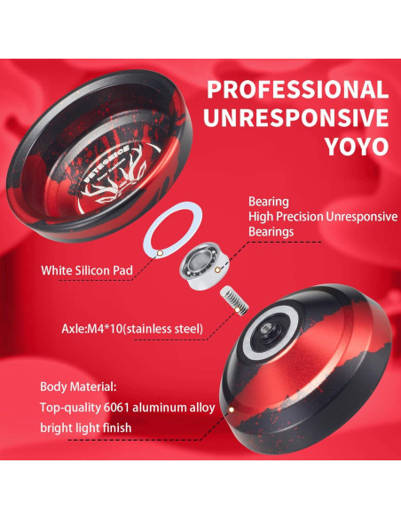 Yoyo Profesional FETESNICE LY001 Metal Responsivo 6cm Yoyo Profesional FETESNICE LY001 Metal Responsivo 6cm