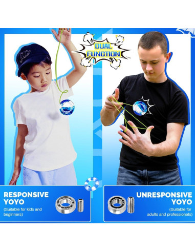 Yoyo Profesional X8 de Aluminio para Niños 8-12 Años