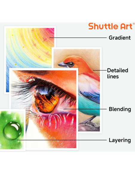Set de 180 Lápices de Colores Shuttle Art con Sacapuntas Set de 180 Lápices de Colores Shuttle Art con Sacapuntas