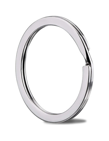 KINGFOREST 100 Anillos de Llave de Metal 25mm Plateados