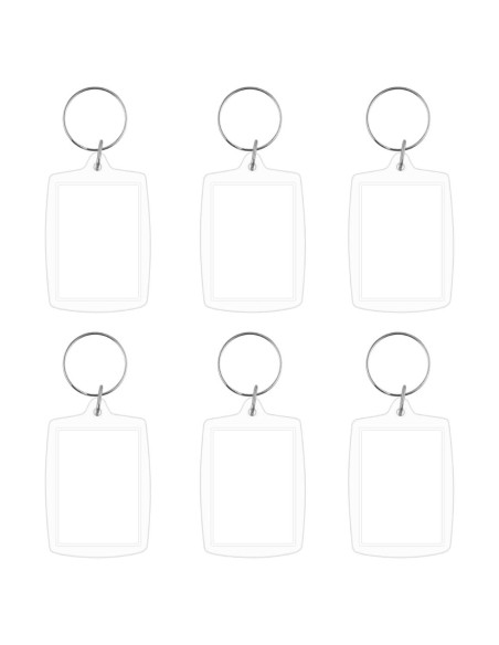 6 Llaveros Acrílicos Transparentes para Foto Personalizados 6 Llaveros Acrílicos Transparentes para Foto Personalizados