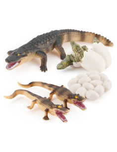 Set de Figuras Ciclo de Vida del Cocodrilo LC JoyCre 4 Piezas