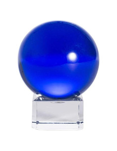 Bola de Cristal K9 50mm LONGWIN con Soporte Azul