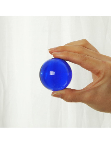 Bola de Cristal K9 50mm LONGWIN con Soporte Azul