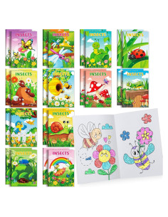 BenLouis 24 Libros para Colorear Insectos para Niños