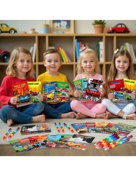 BenLouis 24 Libros de Colorear Autos de Carreras para Niños BenLouis 24 Libros de Colorear Autos de Carreras para Niños