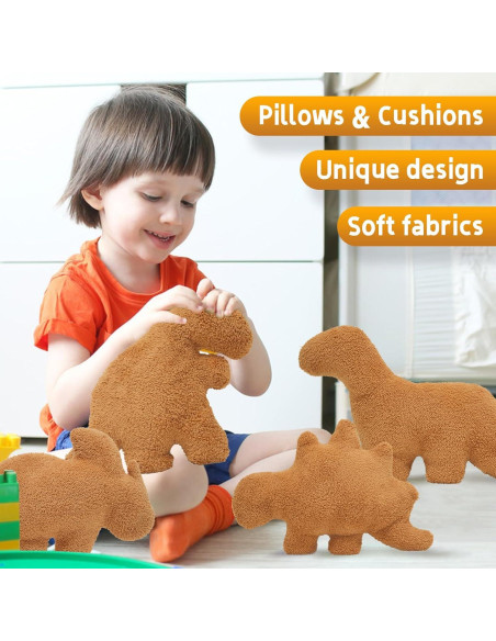 Almohada Dino Nugget TVVPGG 3 Piezas Suave Decorativa Almohada Dino Nugget TVVPGG 3 Piezas Suave Decorativa