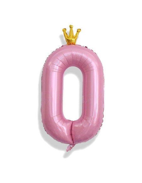 Globo de Número 0 Rosa Claro 101.6 cm para Fiesta Globo de Número 0 Rosa Claro 101.6 cm para Fiesta
