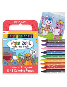 Kit de Arte de Viaje Ooly con 9 Crayones Jumbo y 48 Páginas