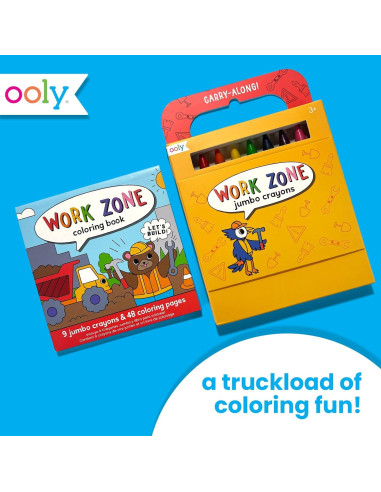 Kit de Arte de Viaje Ooly con 9 Crayones Jumbo y 48 Páginas