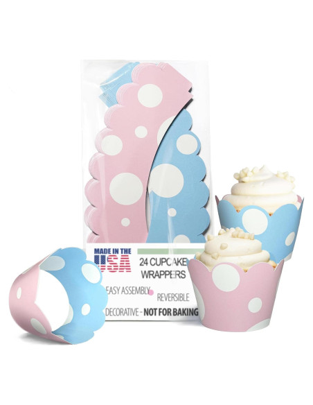 Fundas para Cupcake Confetti Couture Rosa y Azul 24 Pzas Fundas para Cupcake Confetti Couture Rosa y Azul 24 Pzas