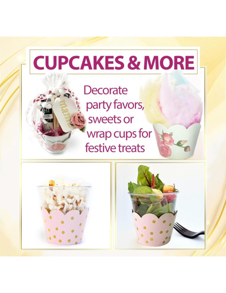Fundas para Cupcake Confetti Couture Rosa Floral 24 Pzas Fundas para Cupcake Confetti Couture Rosa Floral 24 Pzas