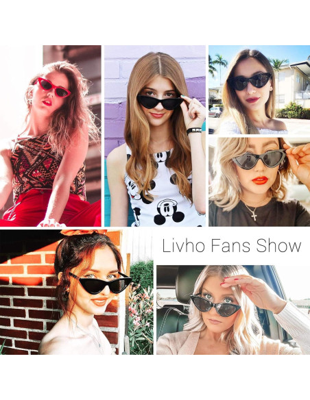 Gafas de Sol Retro Livho Ojo de Gato UV400 para Mujeres Gafas de Sol Retro Livho Ojo de Gato UV400 para Mujeres