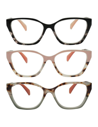 Gafas de lectura estilo gato - Paquete de 3 - 2.0x
