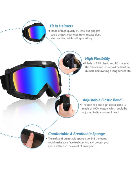 Gafas de Moto Lievermo 2 Pack - Protección UV y Viento Gafas de Moto Lievermo 2 Pack - Protección UV y Viento