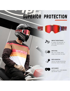 Gafas de Moto VOZAPOW REVO Antivaho para Hombres y Mujeres 2