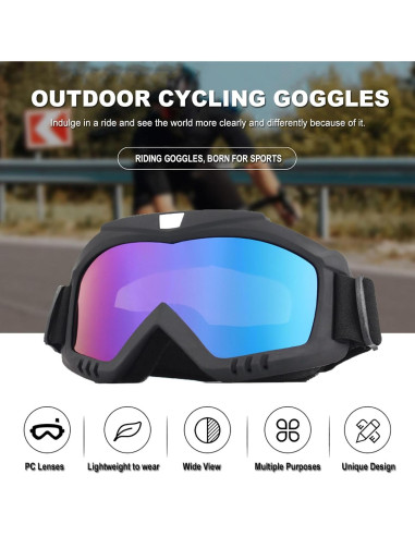 Gafas de Motocross Immoono 2 Pcs con Bufanda para el Cuello
