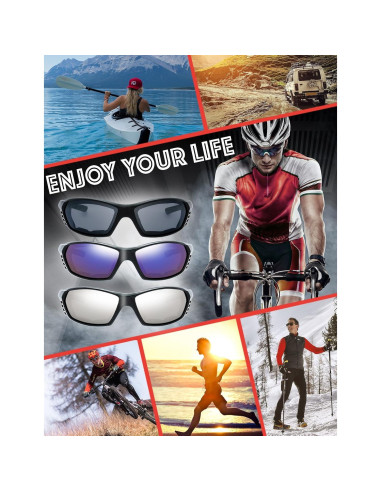 Gafas de Motocicleta The Fresh 3 Pares UV400 Acolchadas