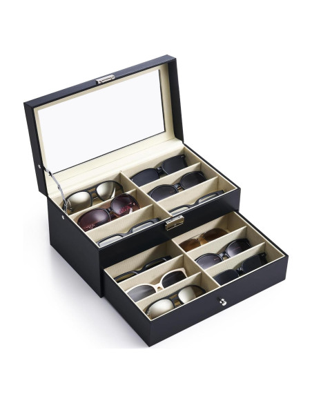 Organizador de Gafas CO-Z Negro 12 Compartimentos Cerrable Organizador de Gafas CO-Z Negro 12 Compartimentos Cerrable