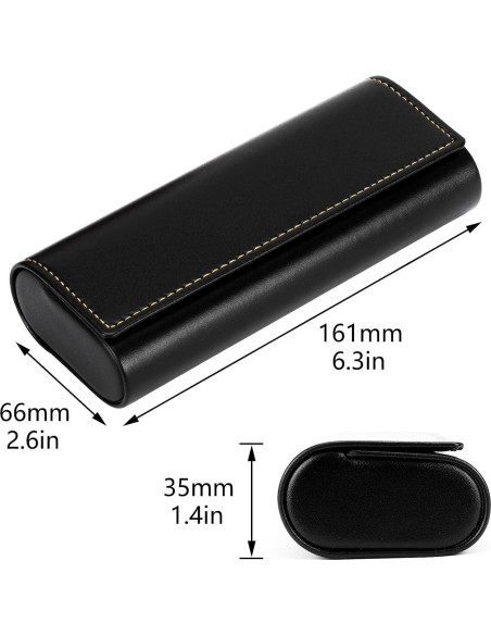 Estuche de Gafas Vemiss Retro Ligero 16x6.6cm Negro Estuche de Gafas Vemiss Retro Ligero 16x6.6cm Negro
