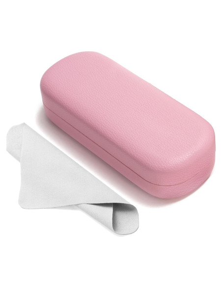 Estuche Duro para Gafas Marvolia Rosa con Paño de Limpieza Estuche Duro para Gafas Marvolia Rosa con Paño de Limpieza