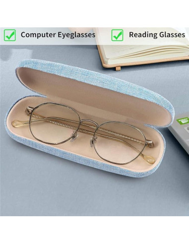 Estuche para gafas ZONLY 6 piezas duro unisex 16.5x6.5cm