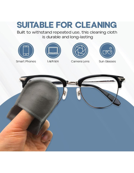Paño Limpiador de Gafas Basesit 4 Pack Microfibra Paño Limpiador de Gafas Basesit 4 Pack Microfibra