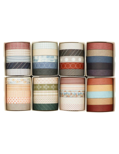 Set de 40 Rollos de Cinta Washi Knaid 10 mm Minimalista