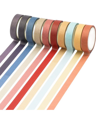 Set de 40 Rollos de Cinta Washi Knaid 10 mm Minimalista