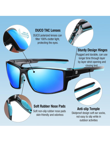 Gafas de sol deportivas DUCO UV400 para hombres y mujeres