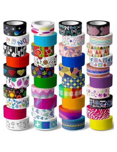 Juego de 40 Rollos de Cinta Washi KUNMINGER 15mm Decorativa
