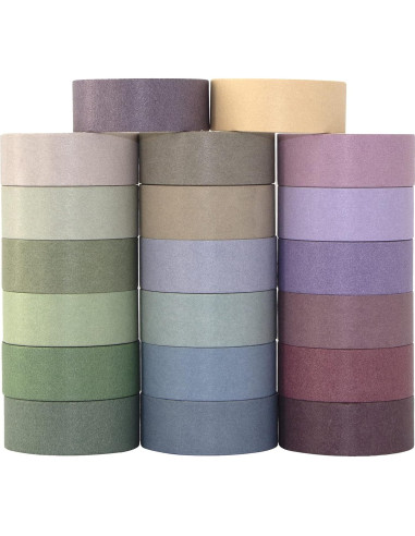 Juego de 20 Rollos de Cinta Washi MOOKER 15mm para Manualidades