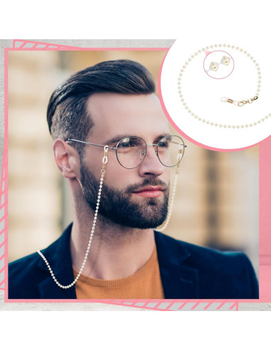 Cadena de Gafas Frienda 8 Piezas con Perlas Elegantes