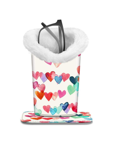 Soporte para Gafas Fintie Corazones Lluviosos Antirayaduras