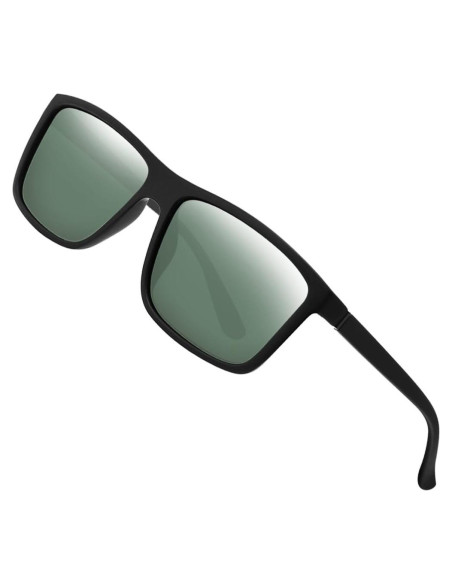 Gafas de Sol Polarizadas TAC para Hombres Verde Marco Negro Gafas de Sol Polarizadas TAC para Hombres Verde Marco Negro