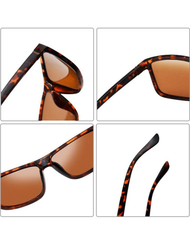 Gafas de Sol Polarizadas Hombre Marca T1 Lente Marrón