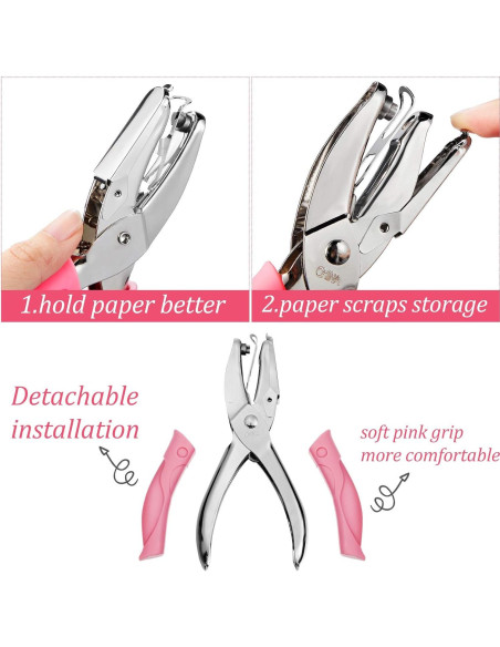 Perforadoras de Papel Zonon 3 Pcs Manuales con Formas Perforadoras de Papel Zonon 3 Pcs Manuales con Formas