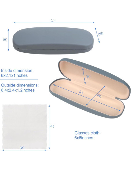 Estuche para Gafas Joyberg FL001, 2 Piezas, Gris Estuche para Gafas Joyberg FL001, 2 Piezas, Gris