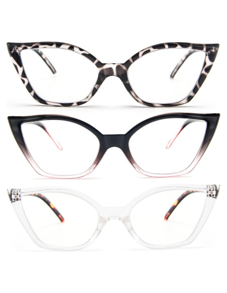 Gafas de Lectura Cat Eye DXYXYO 3 Pares Anti Luz Azul Gafas de Lectura Cat Eye DXYXYO 3 Pares Anti Luz Azul