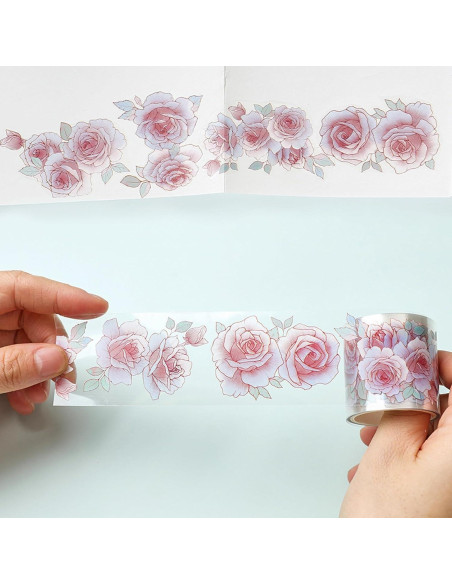 Juego de Cinta Washi Floral Cratey - 12 rollos de 2m Juego de Cinta Washi Floral Cratey - 12 rollos de 2m