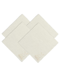 Paños de Limpieza VIPbuy 4 Piezas 15x15 cm Chamois Natural