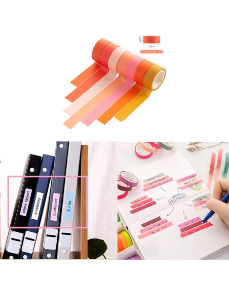 Juego de 60 Rollos de Cinta Washi Emmoolife 15mm x 3m Multicolor Juego de 60 Rollos de Cinta Washi Emmoolife 15mm x 3m Multicolor