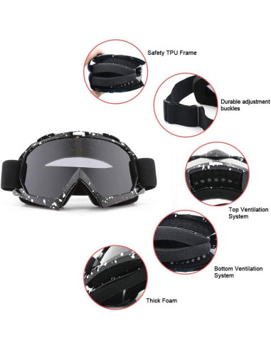 Gafas de Motocross SPOSUNE UV400 para ATV y Dirt Bike