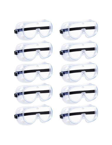 Gafas de Seguridad YunTuo 10 Paquete Antivaho UV