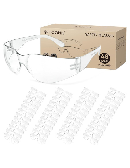 Gafas de Seguridad TICONN Transparentes Anti-rayones Gafas de Seguridad TICONN Transparentes Anti-rayones