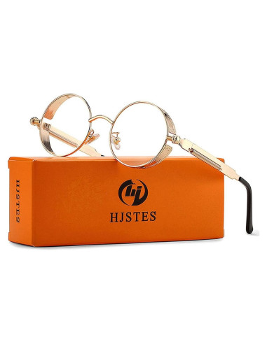 Gafas de sol redondas steampunk HJSUN10 con lentes HD