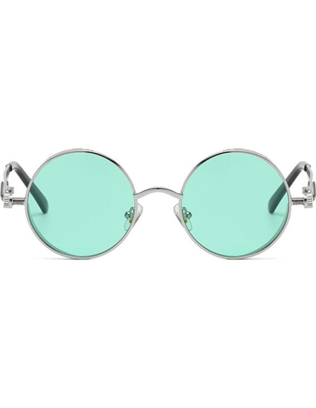 Gafas de sol redondas steampunk HJSUN10 metal verde Gafas de sol redondas steampunk HJSUN10 metal verde