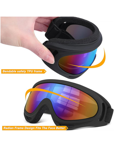 Gafas de Motocicleta OXG 2 Pack + 2 Gaiters UV400 Gafas de Motocicleta OXG 2 Pack + 2 Gaiters UV400