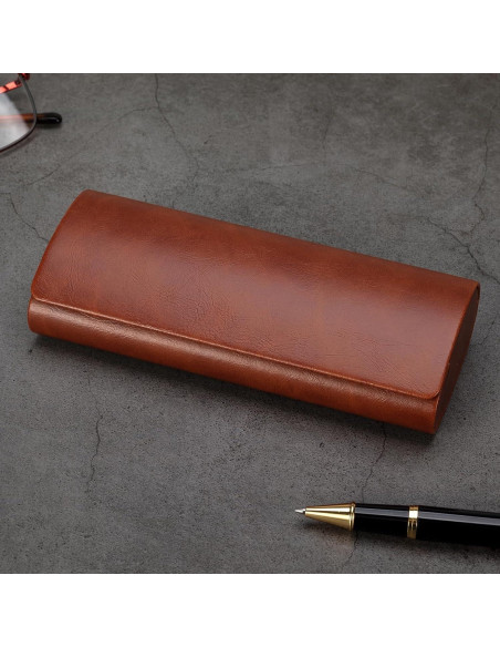 Estuche de Gafas Vemiss Marrón y Rojo, Ligero y Práctico Estuche de Gafas Vemiss Marrón y Rojo, Ligero y Práctico