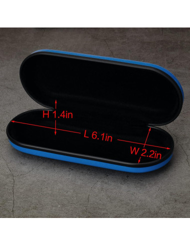 Estuche de Gafas Vemiss Azul Ligero y Protector 16.5x6.6 cm